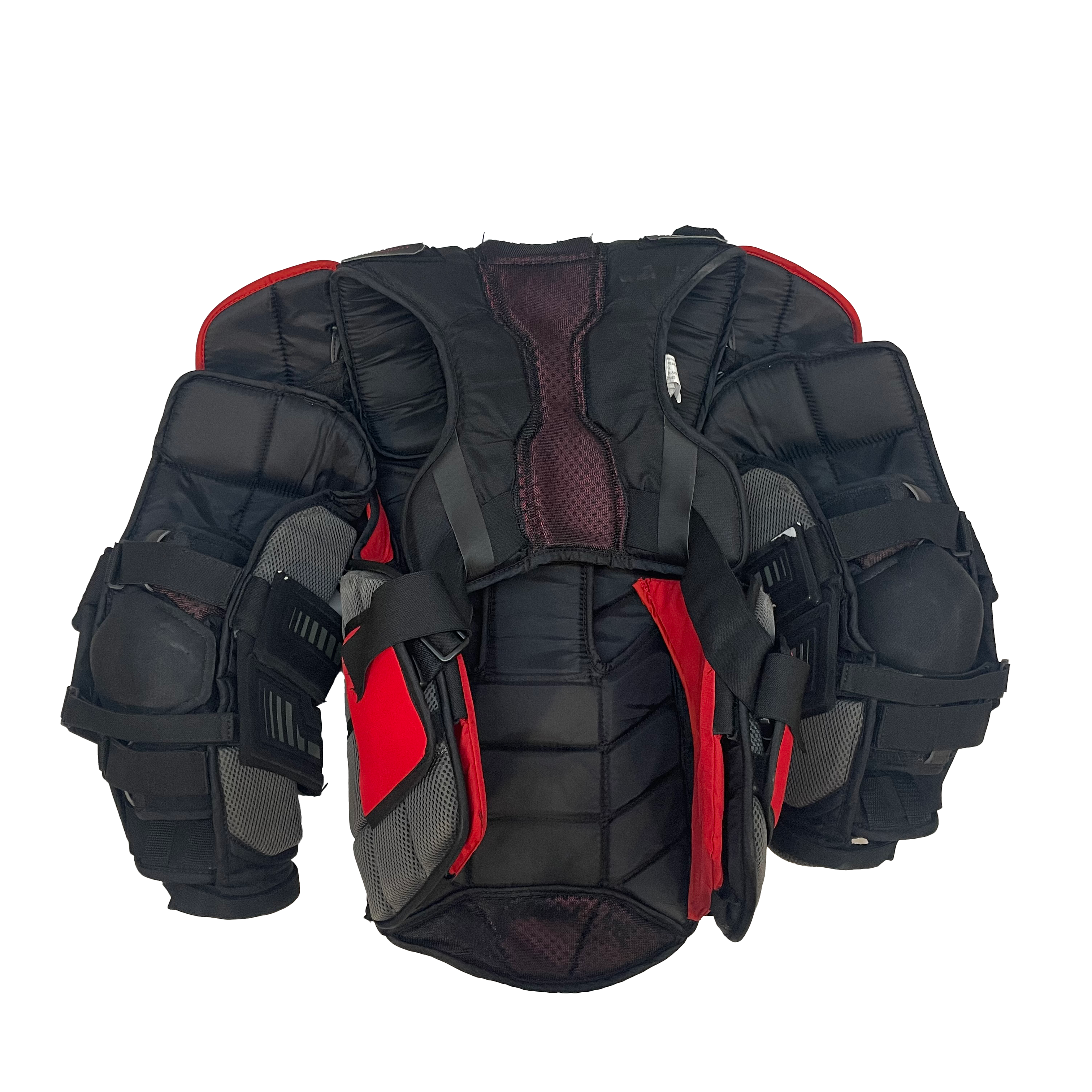 CCM Extreme Flex Shield II - Plastron de gardien de but Pro Stock d'occasion (noir/rouge)